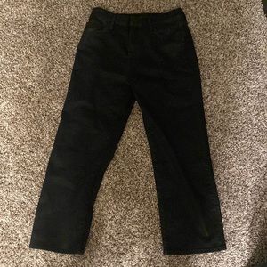 Noa Mid Rise Coated Cropped Straight Jeans Hudson